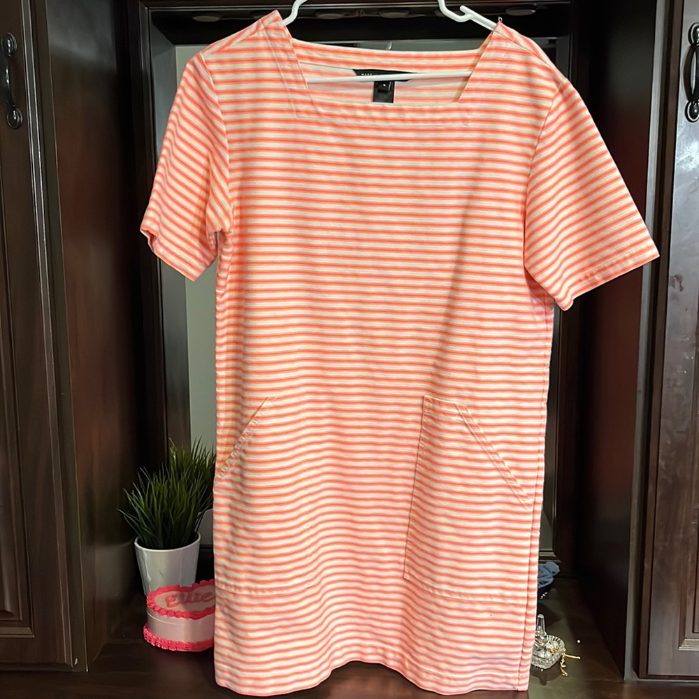 Boxy Neon Striped Dress